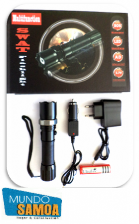 LINTERNA LED. RECARGABLE A 12 V-220V-PILA -->$5.990