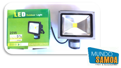 PROYECTOR LED CON SENSOR 20 WATTS